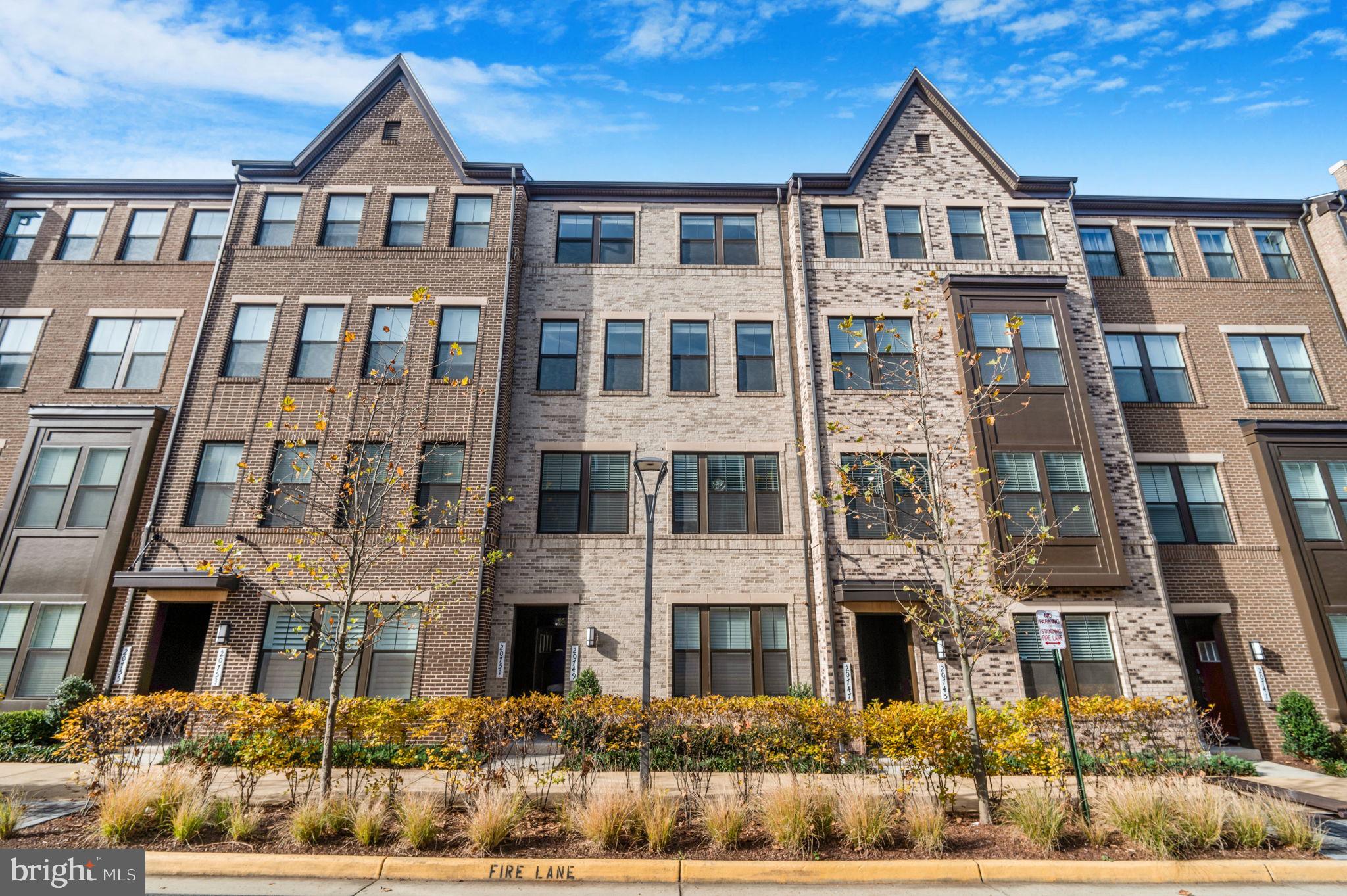 a front view of a residential apartment building