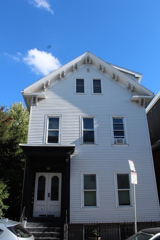 a front view of a house