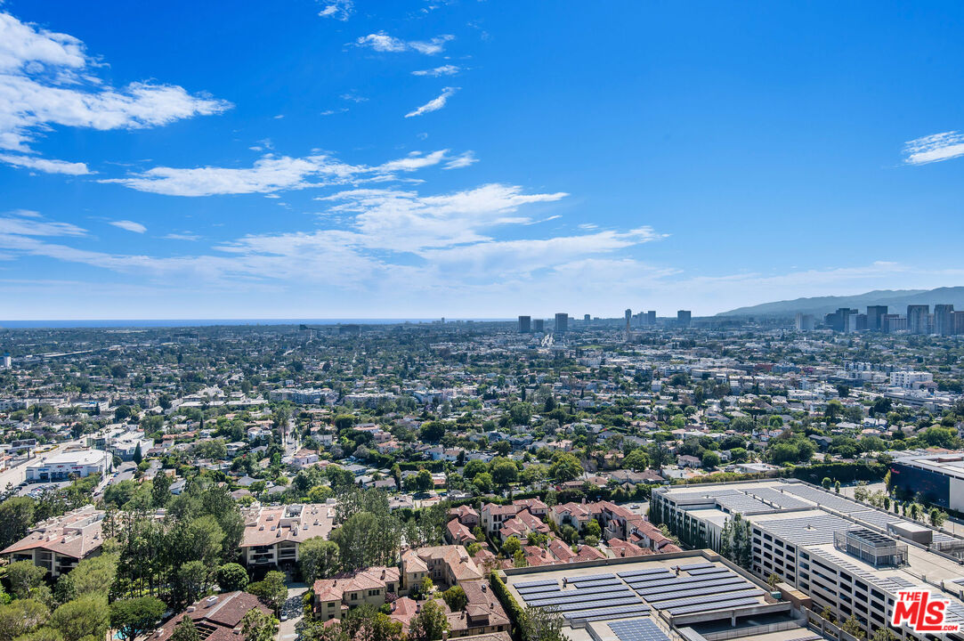 an aerial view of a city