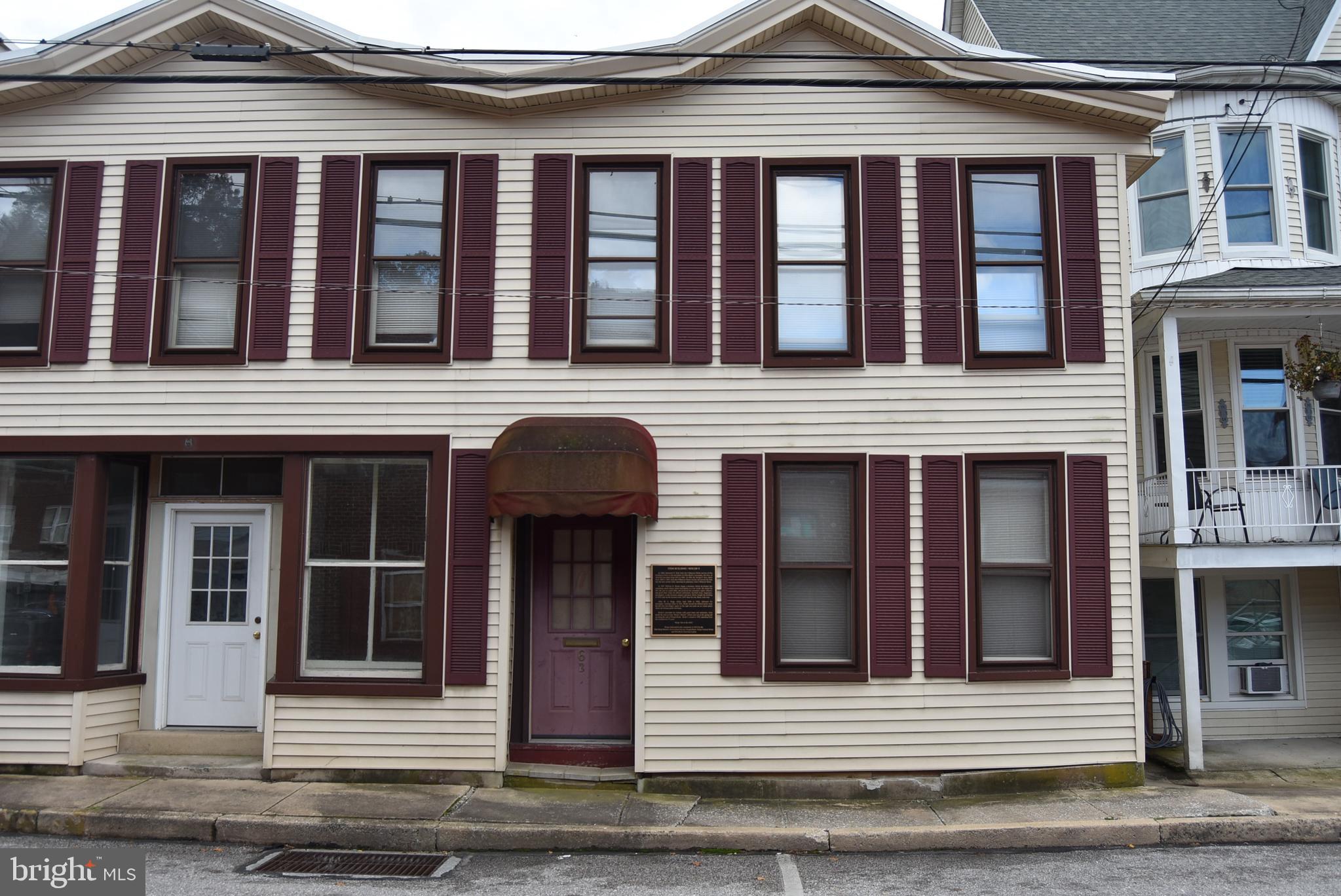 a front view of a house