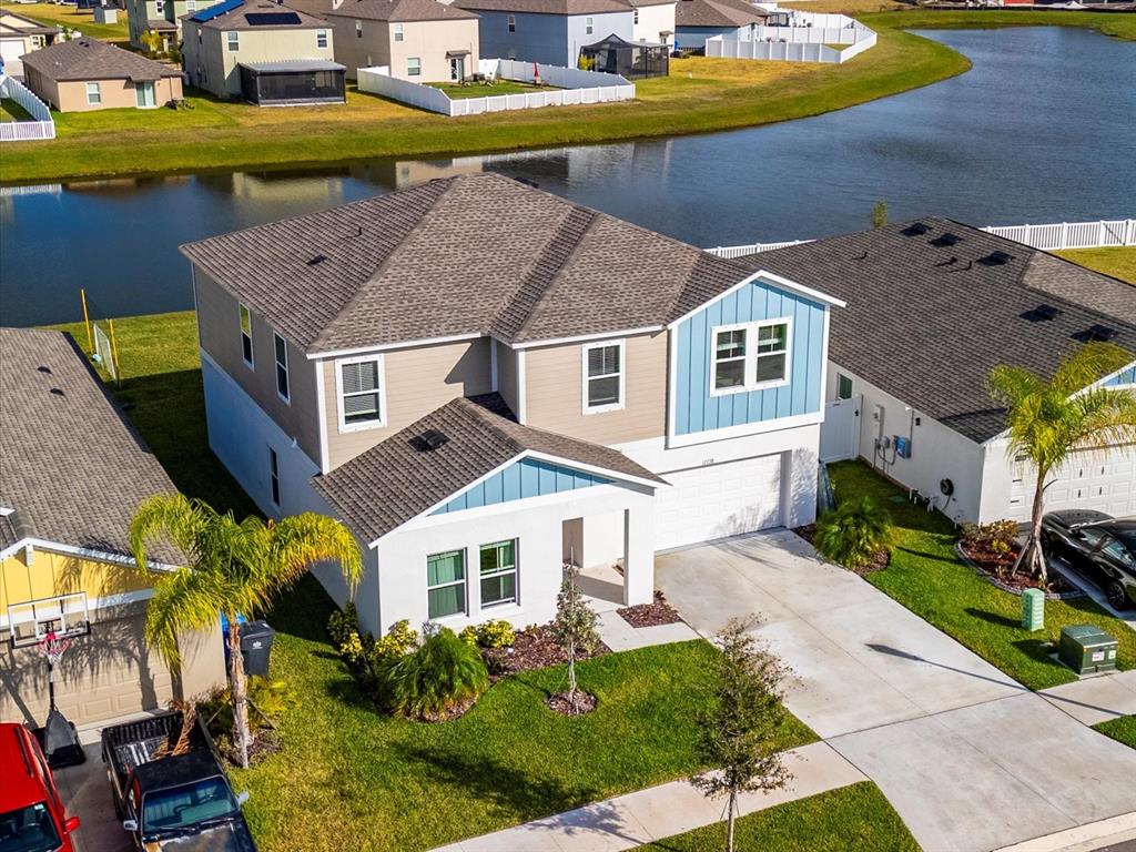 front view of a house with a swimming pool