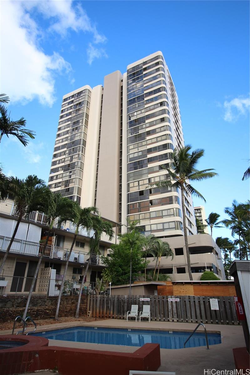 a front view of a building