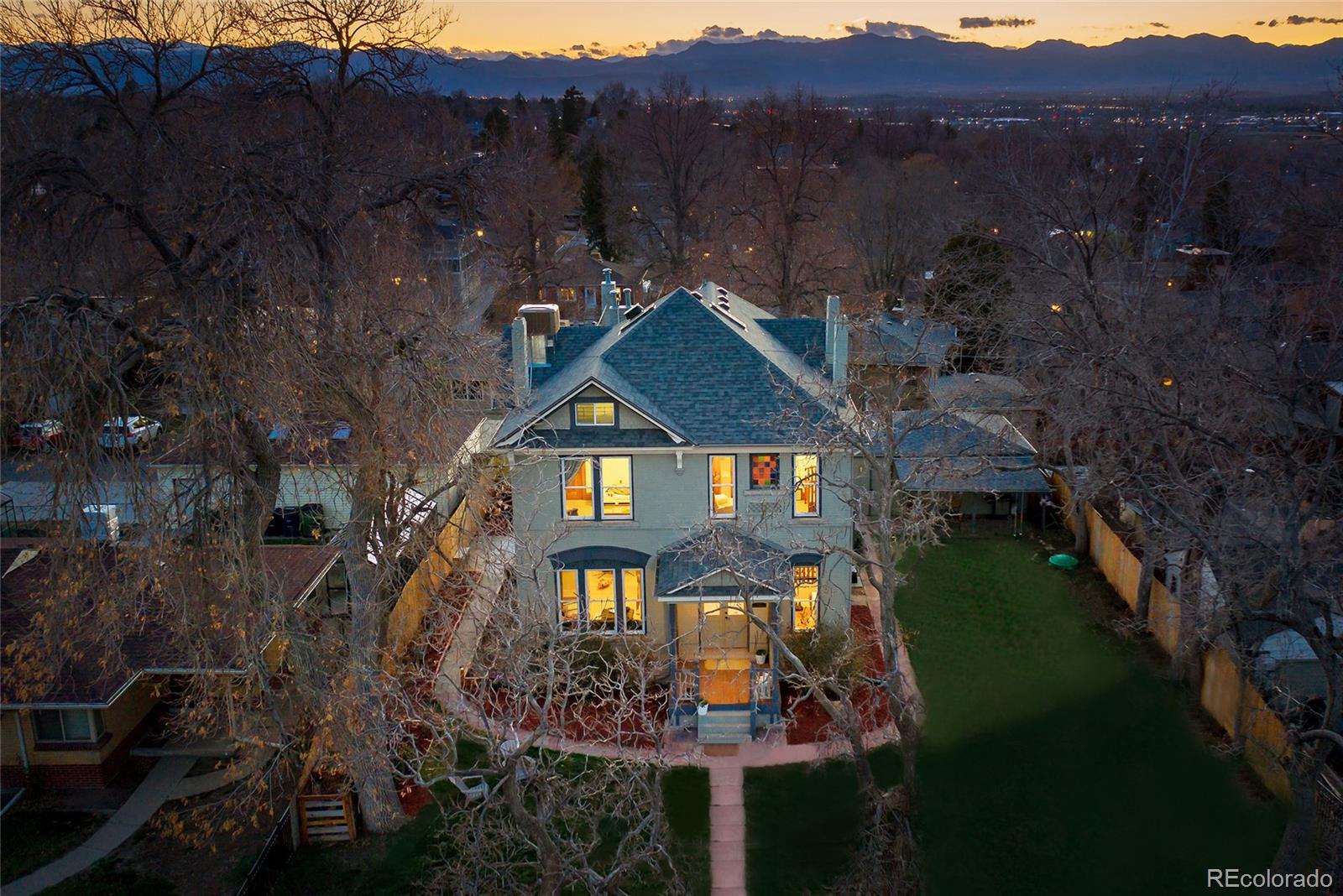 a aerial view of a house