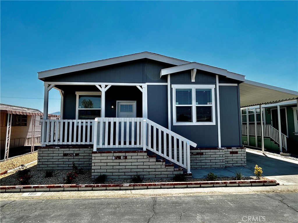 front view of a house with a porch