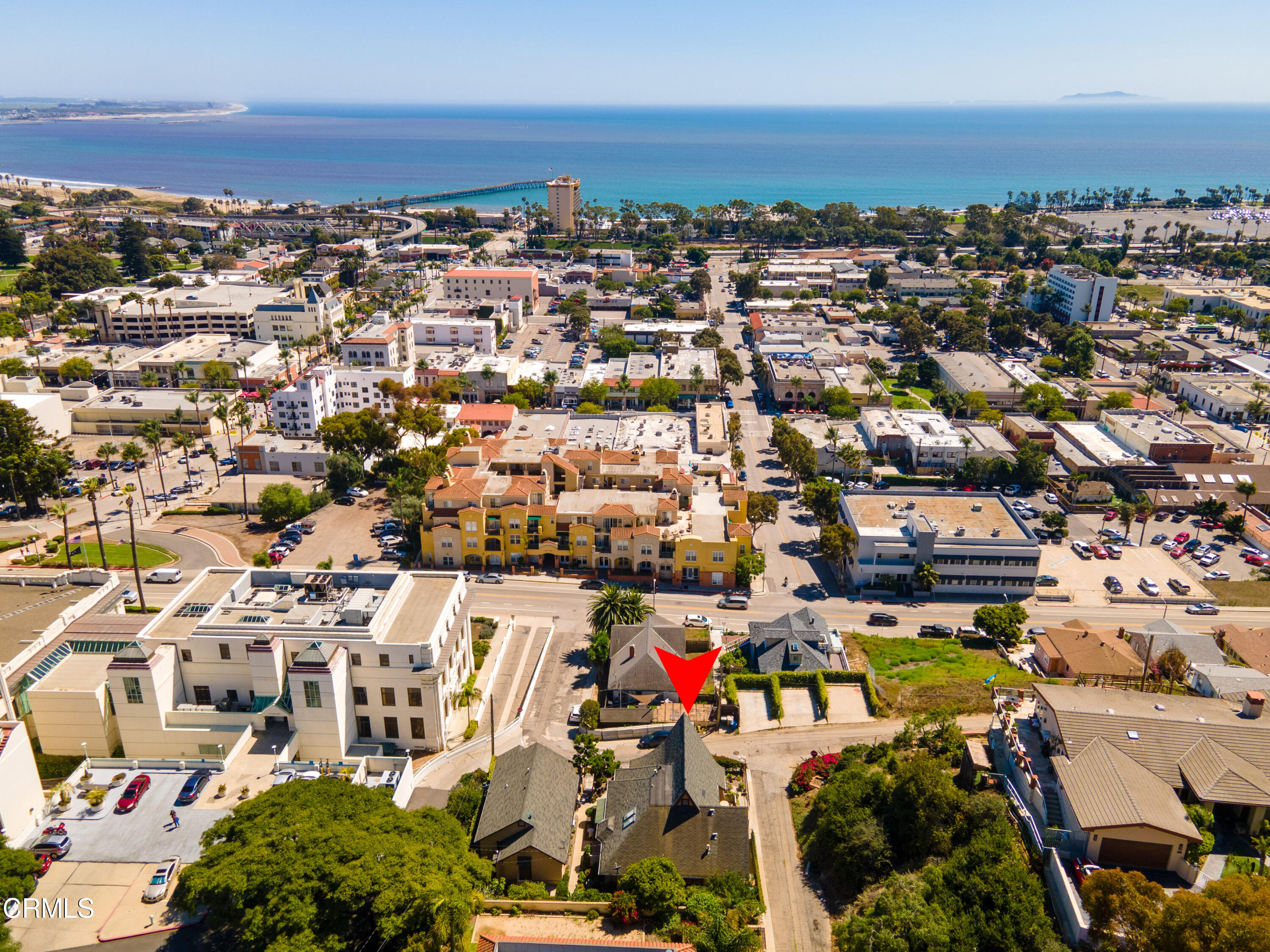 an aerial view of a city