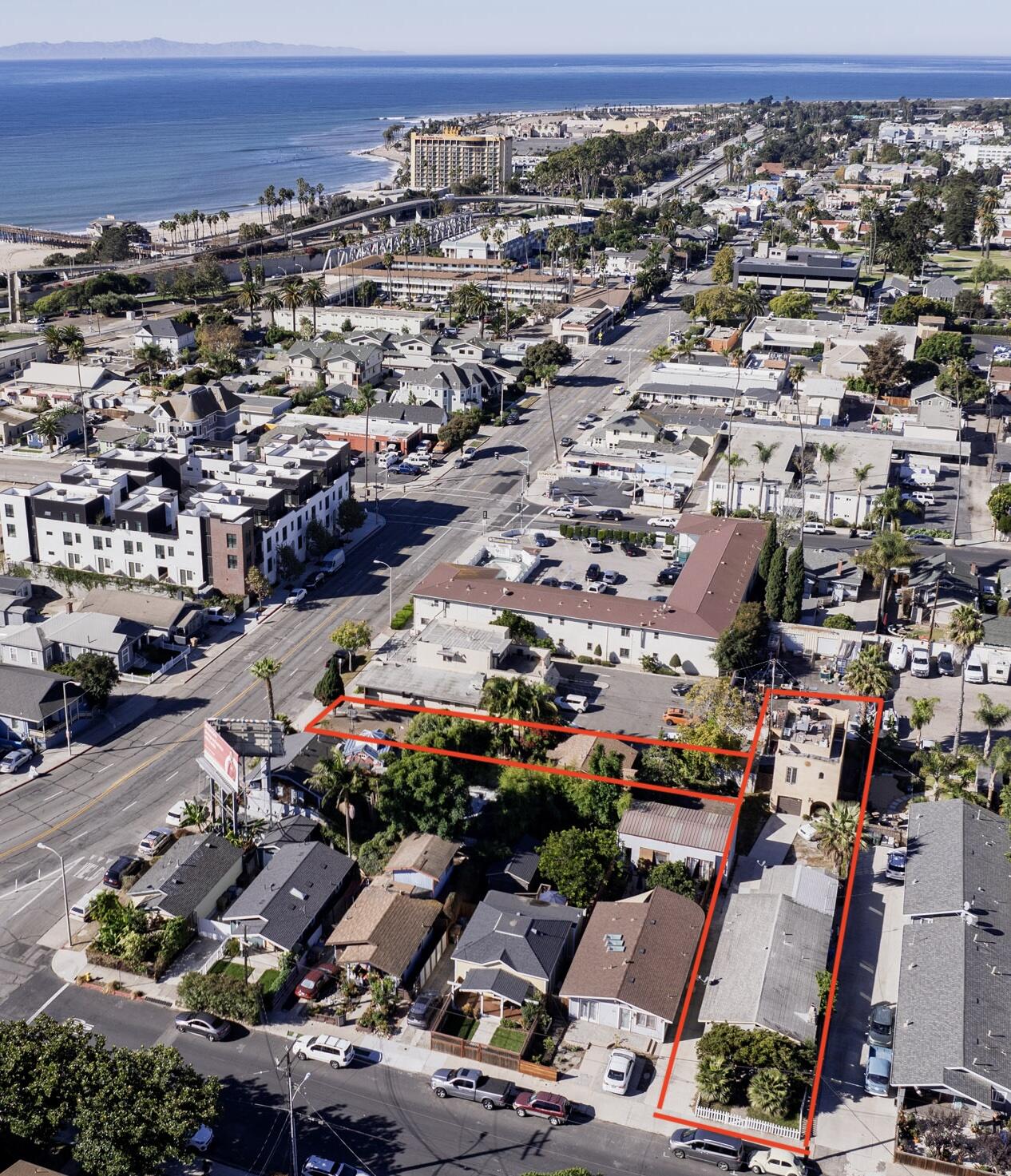 an aerial view of a city