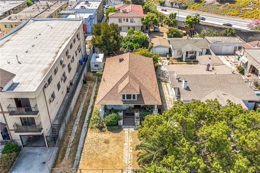 an aerial view of multiple house