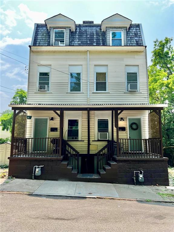 a front view of a house