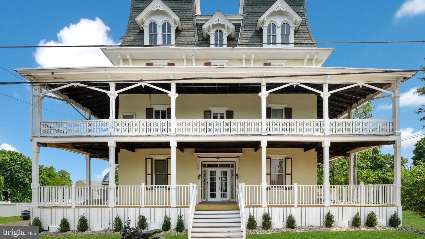 a view of a building with a balcony