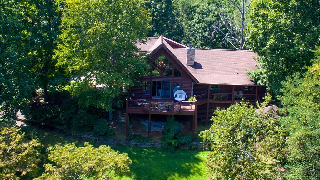 a aerial view of a house