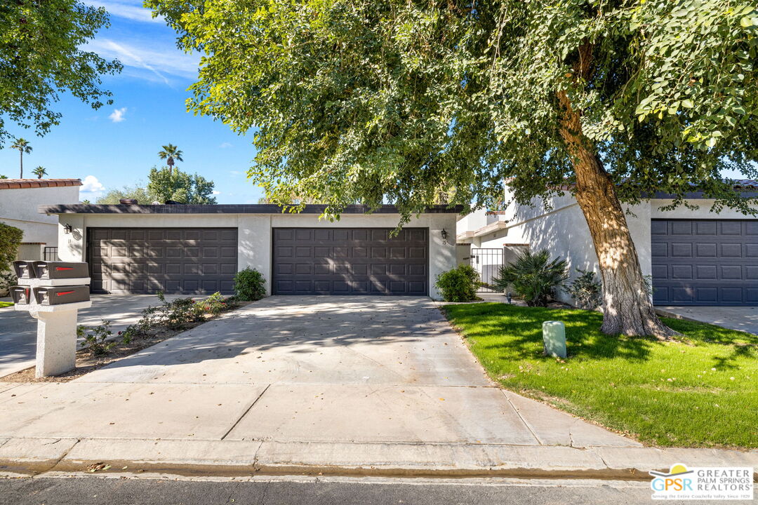 a view of a house with a yard and plants