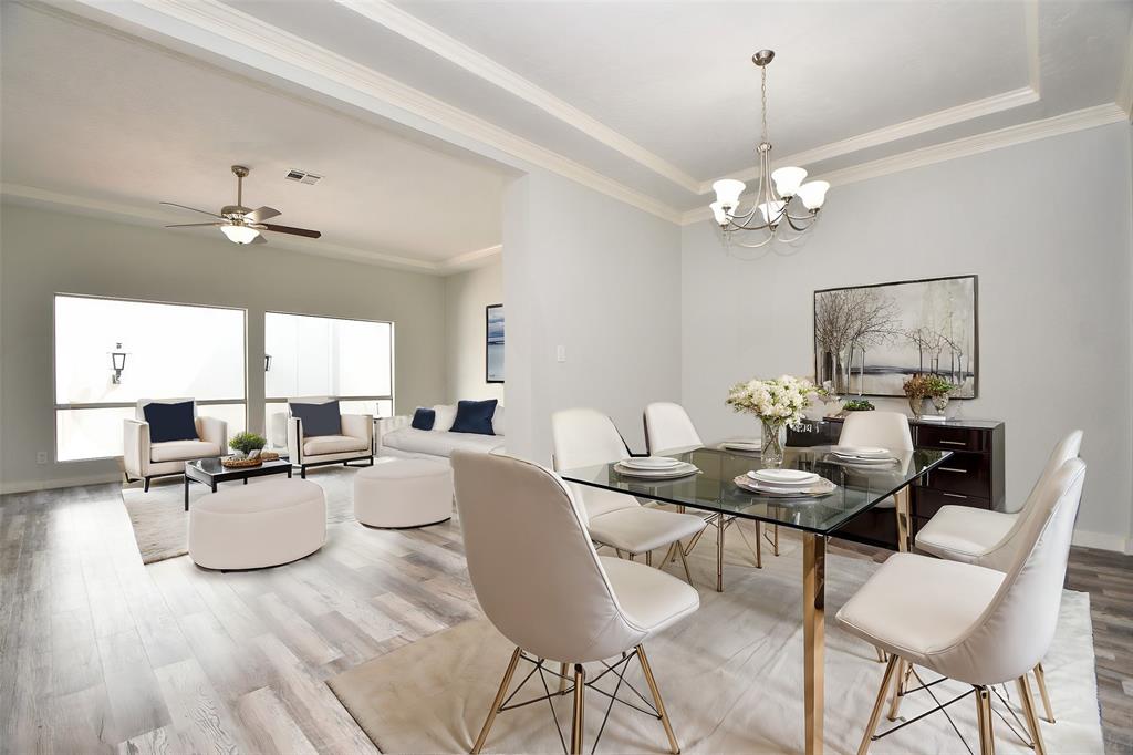 Dining Area looking into Family Room and Atrium