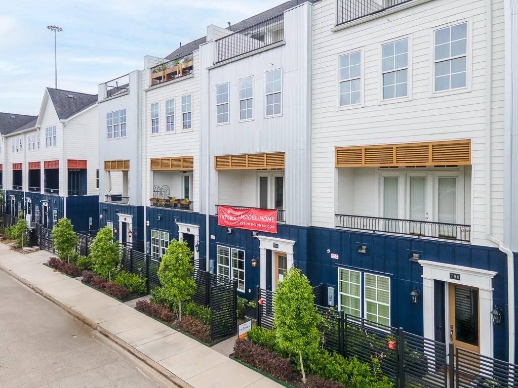 a front view of a multi story residential apartment building