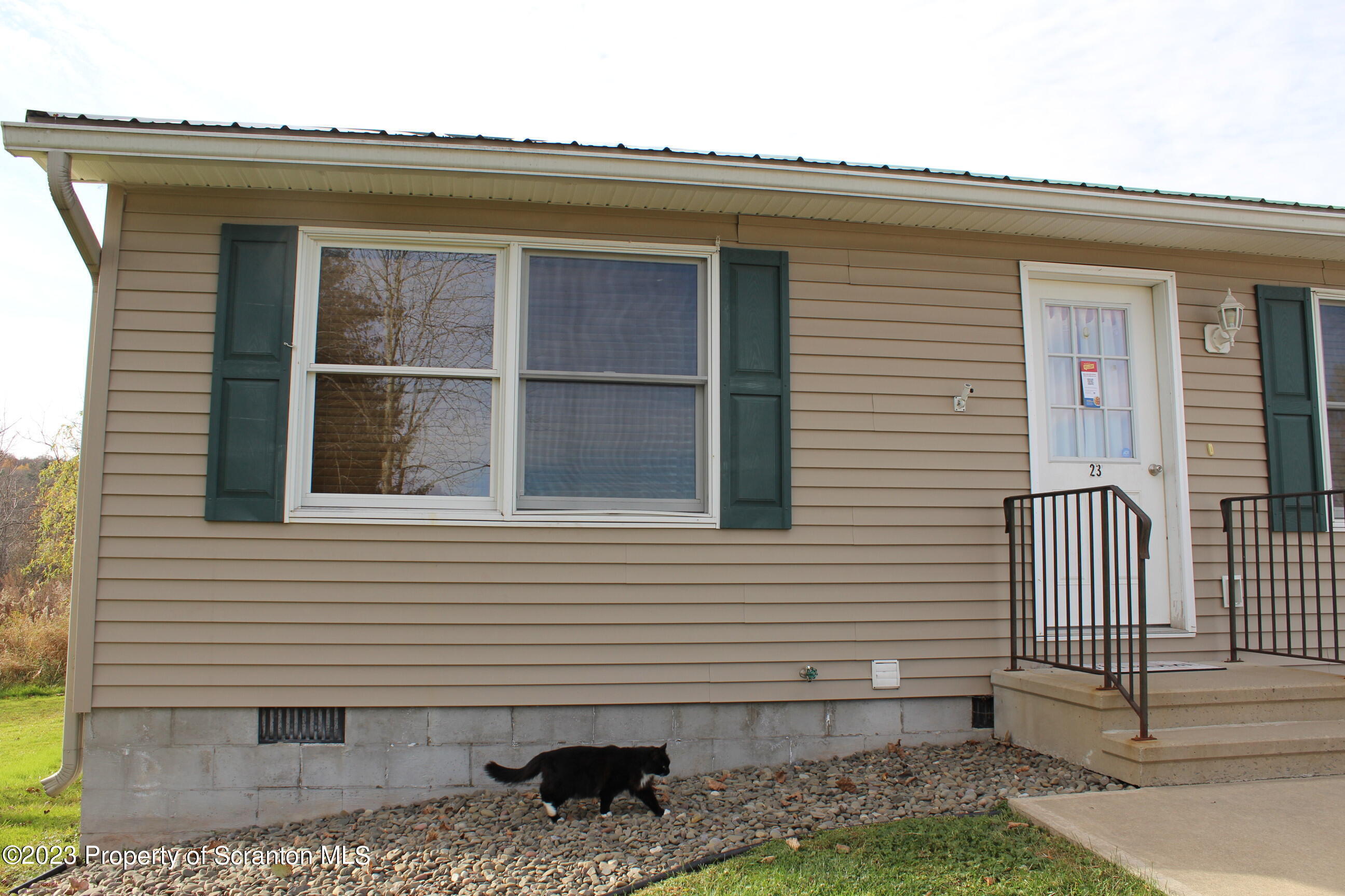 a front view of a house