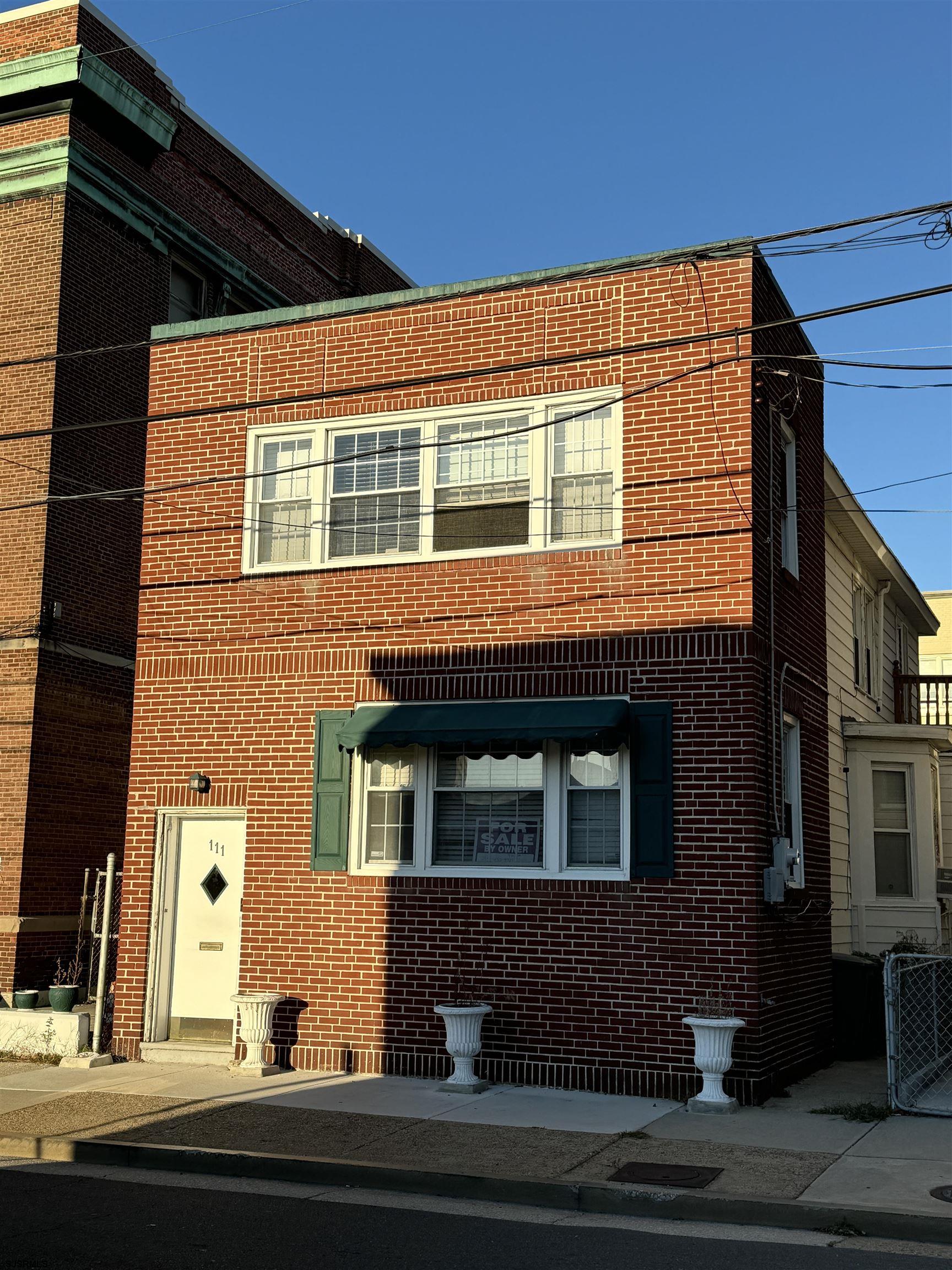 a view of a building with a window