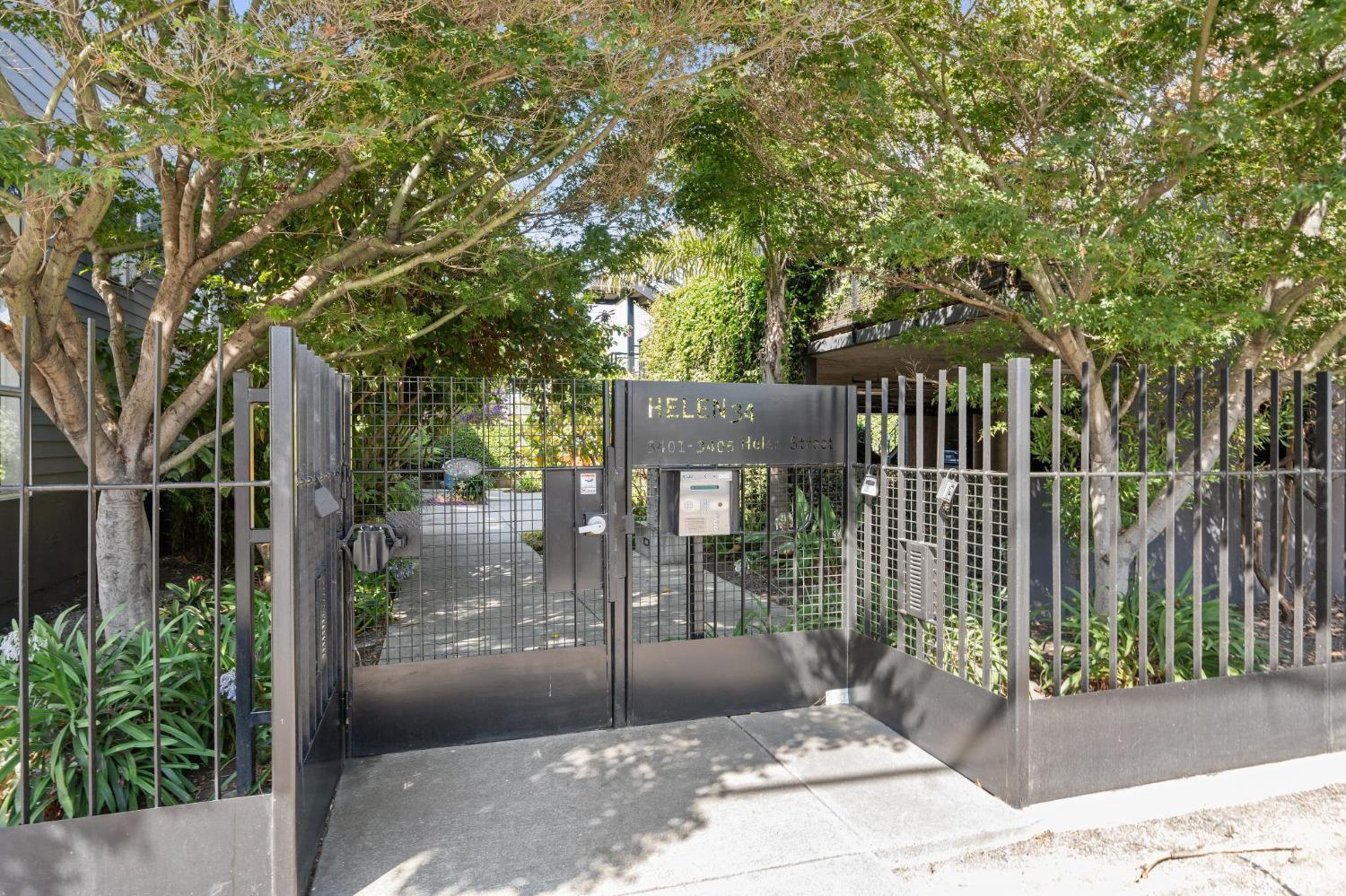 a view of a entrance gate of a house