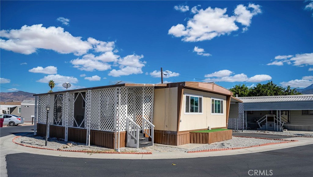 a view of a house with a patio