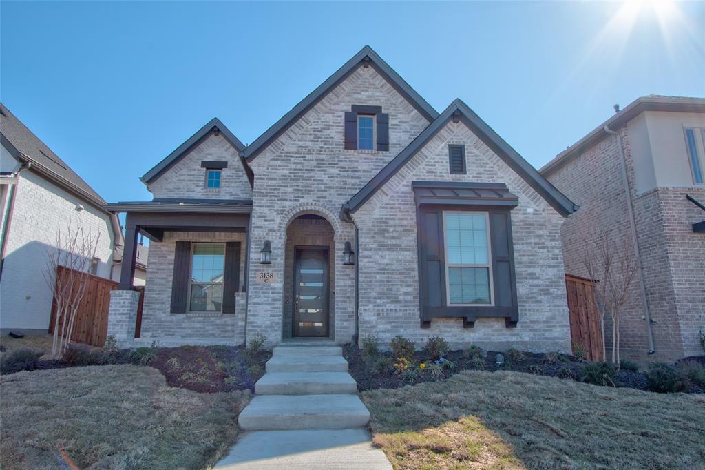 View of front of home with a front lawn