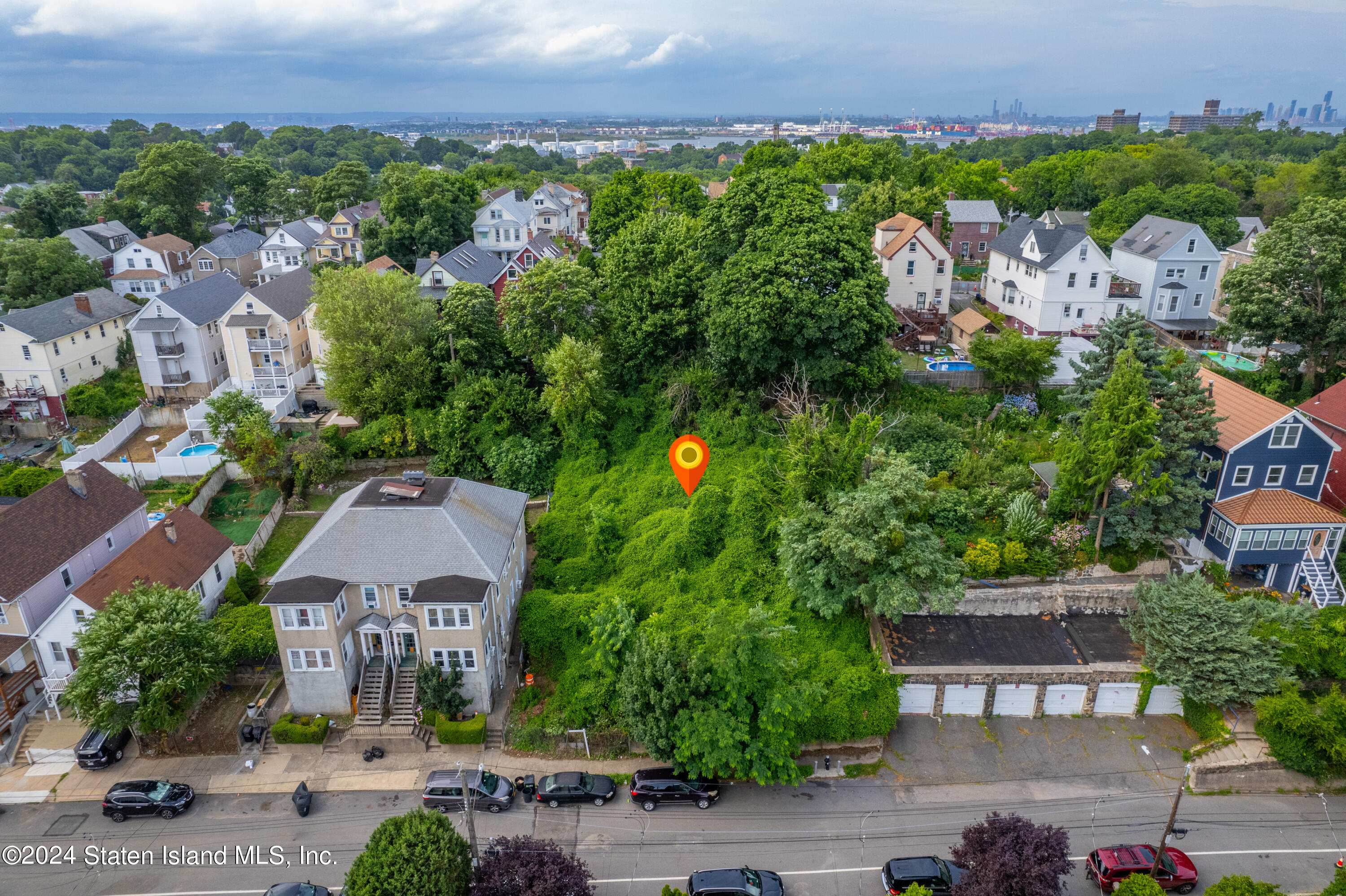 an aerial view of multiple house