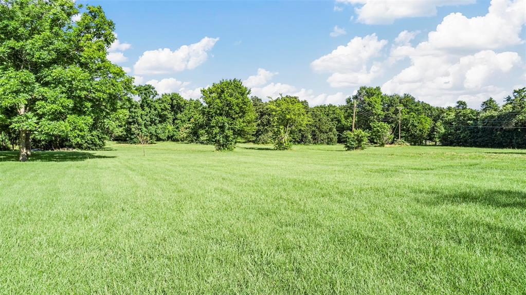 a backyard of a house with lots of green space