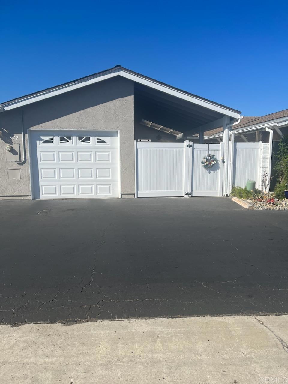 a view of a house with a large space