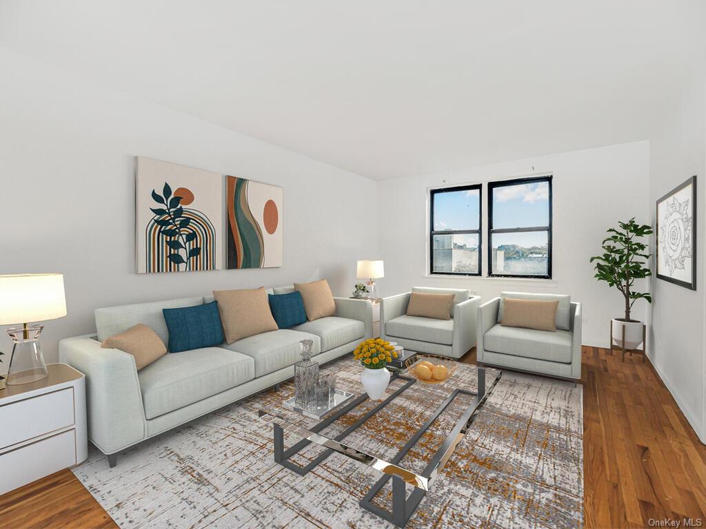 Living room featuring light hardwood / wood-style floors