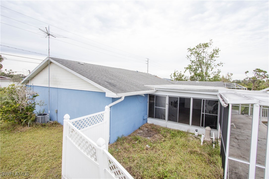 a house view with a garden space