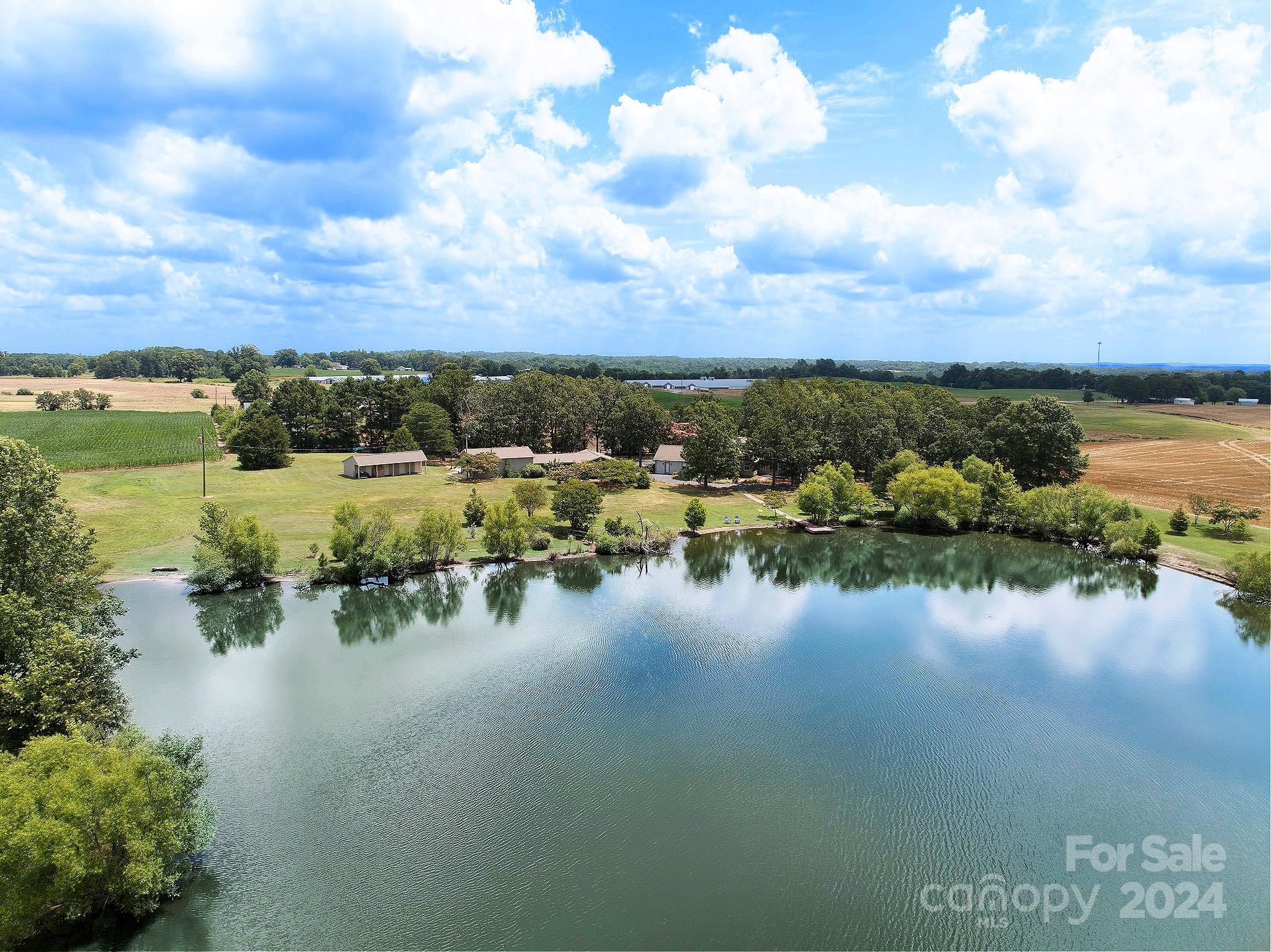 a view of lake with houses