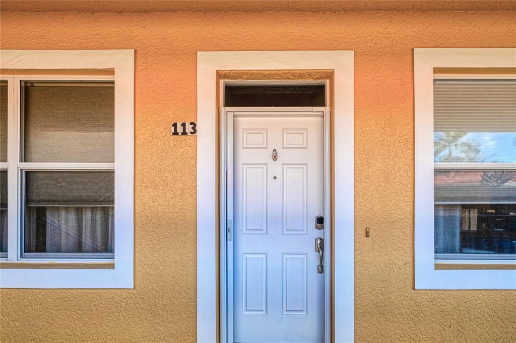 a view of front door