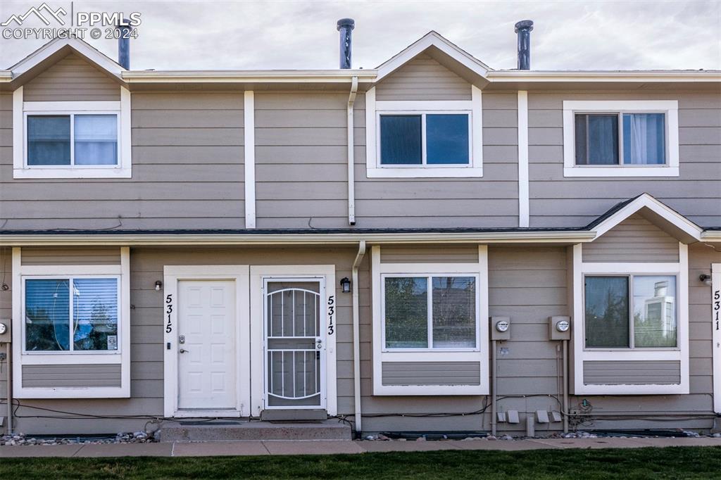 a front view of a house