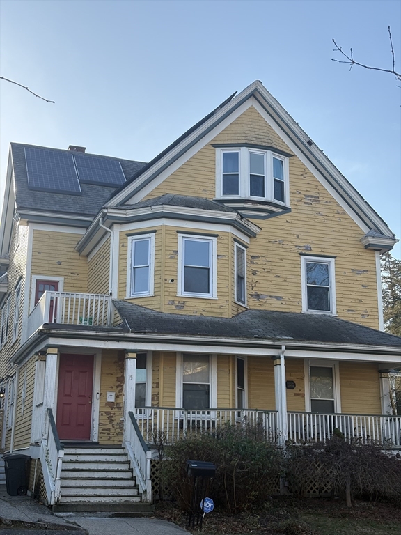 a front view of a house