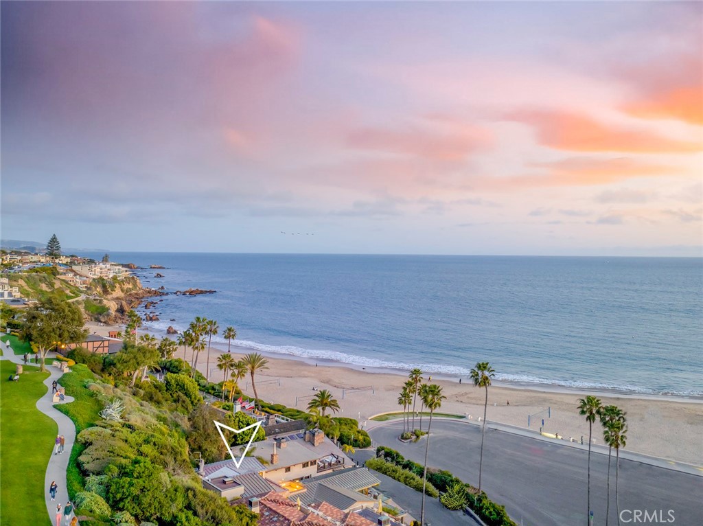 view of an ocean beach