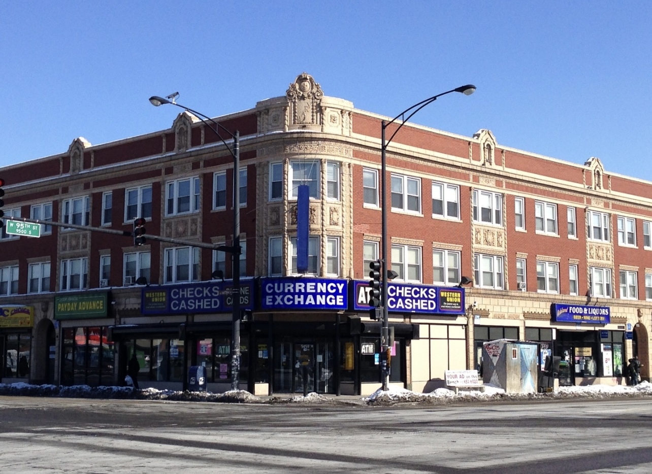 a front view of multi story building