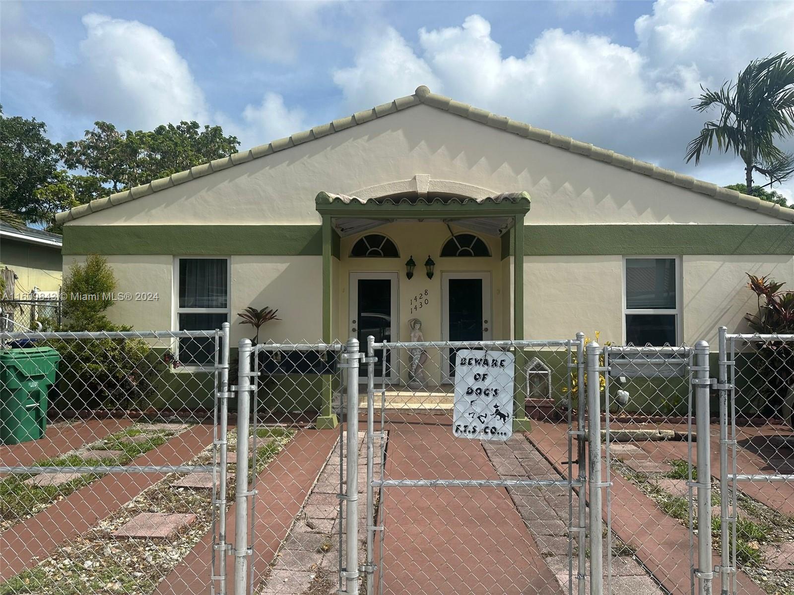 a front view of house with patio