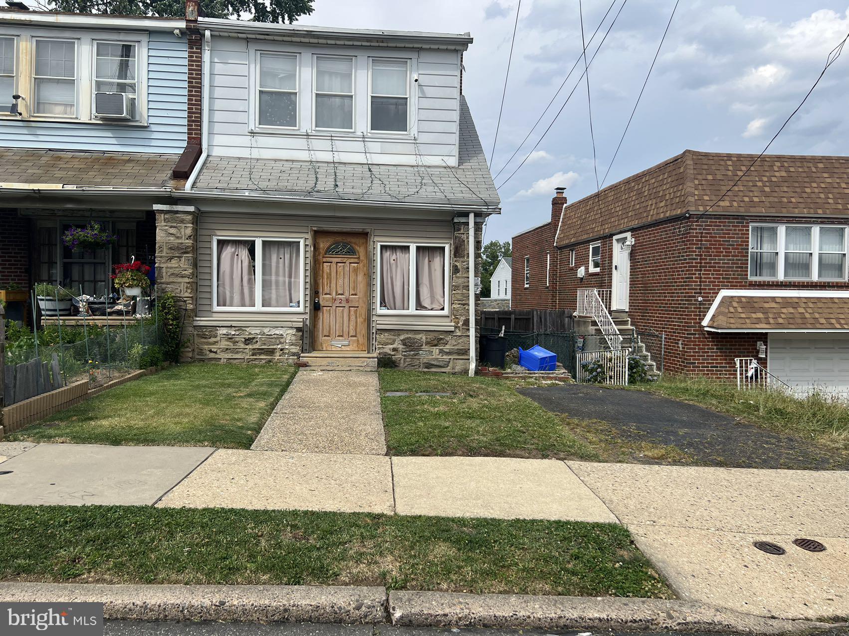 a front view of a house