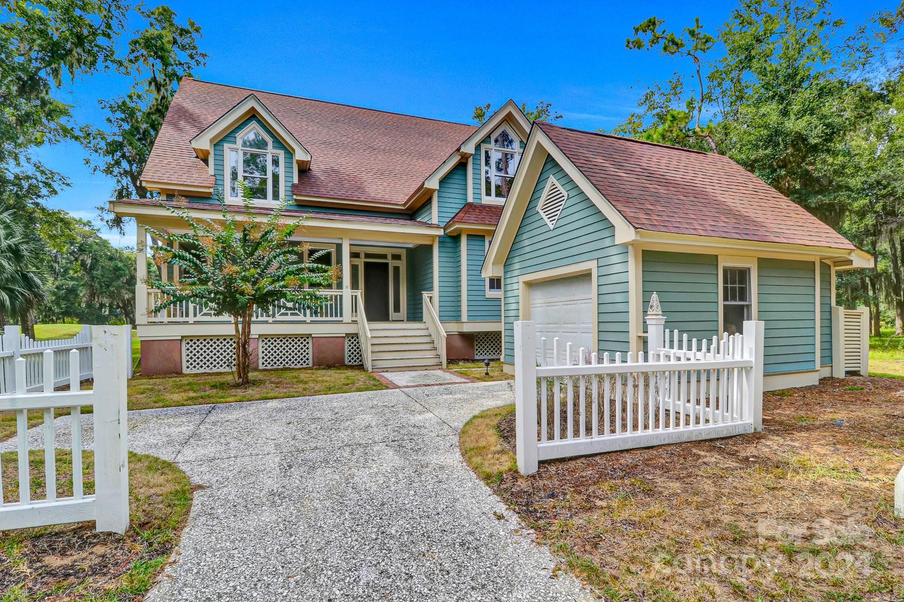 a front view of a house with a porch