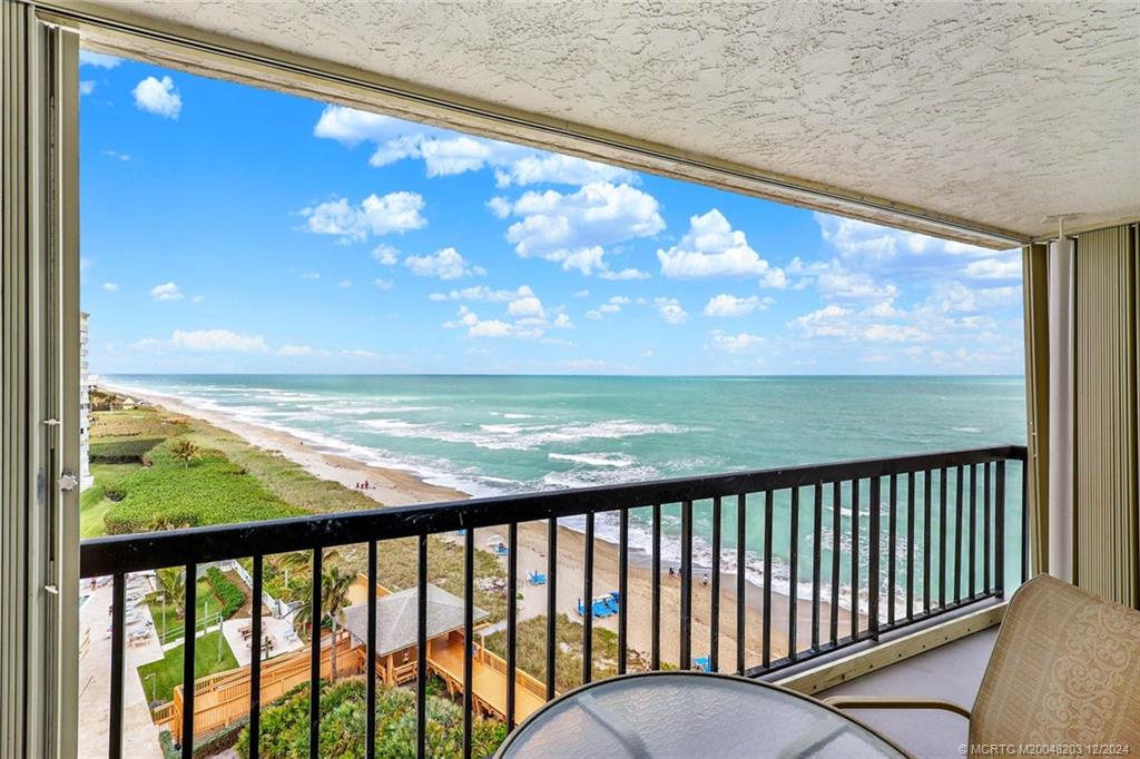 a view of a balcony