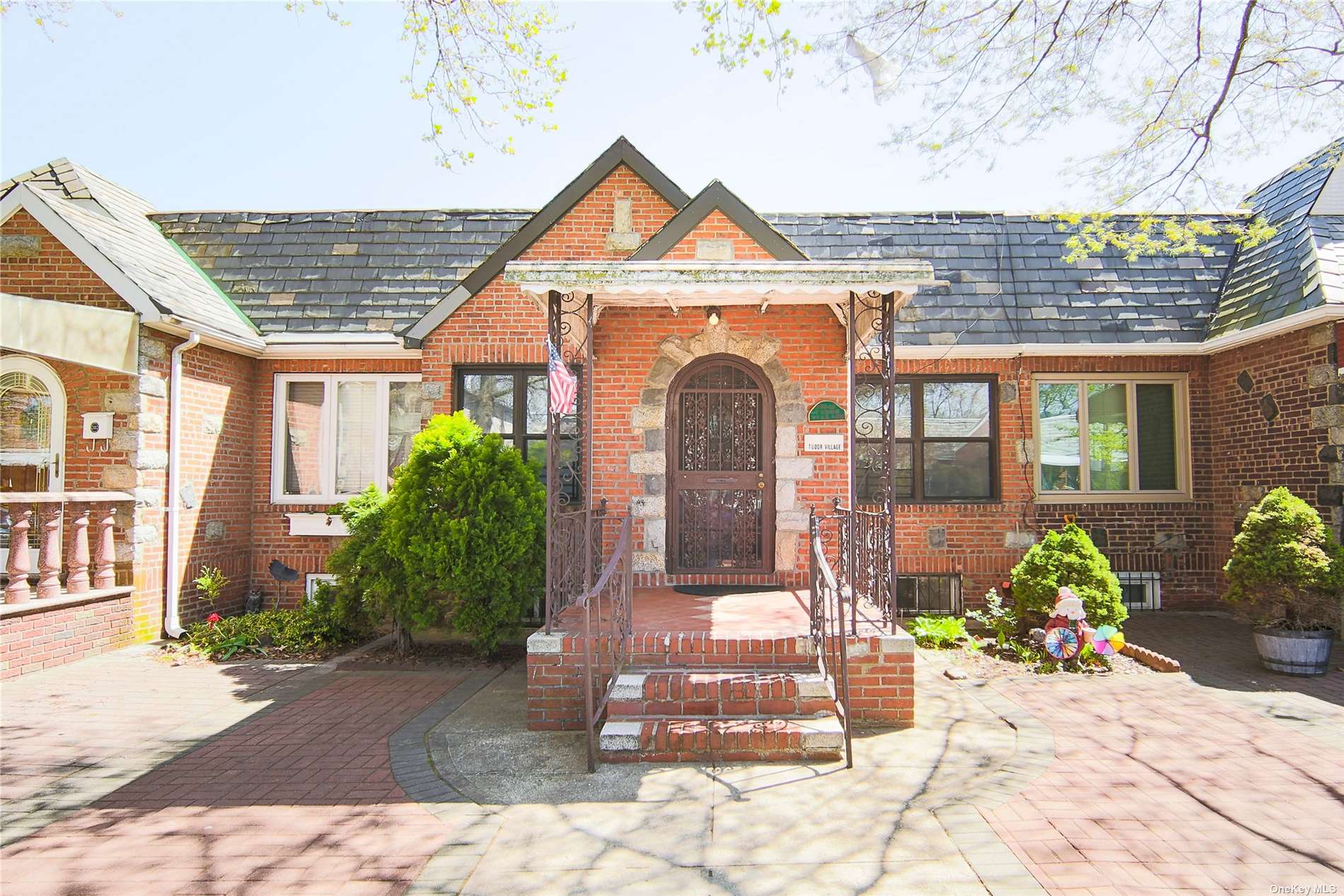 a front view of a house