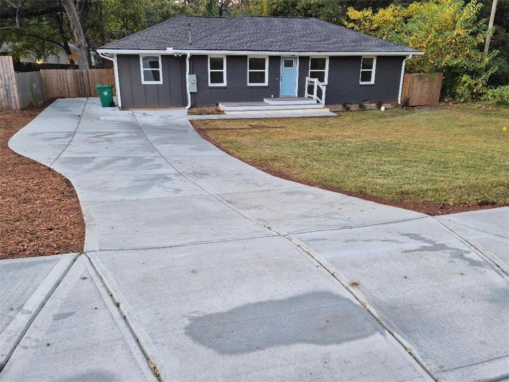 a view of a house with a patio