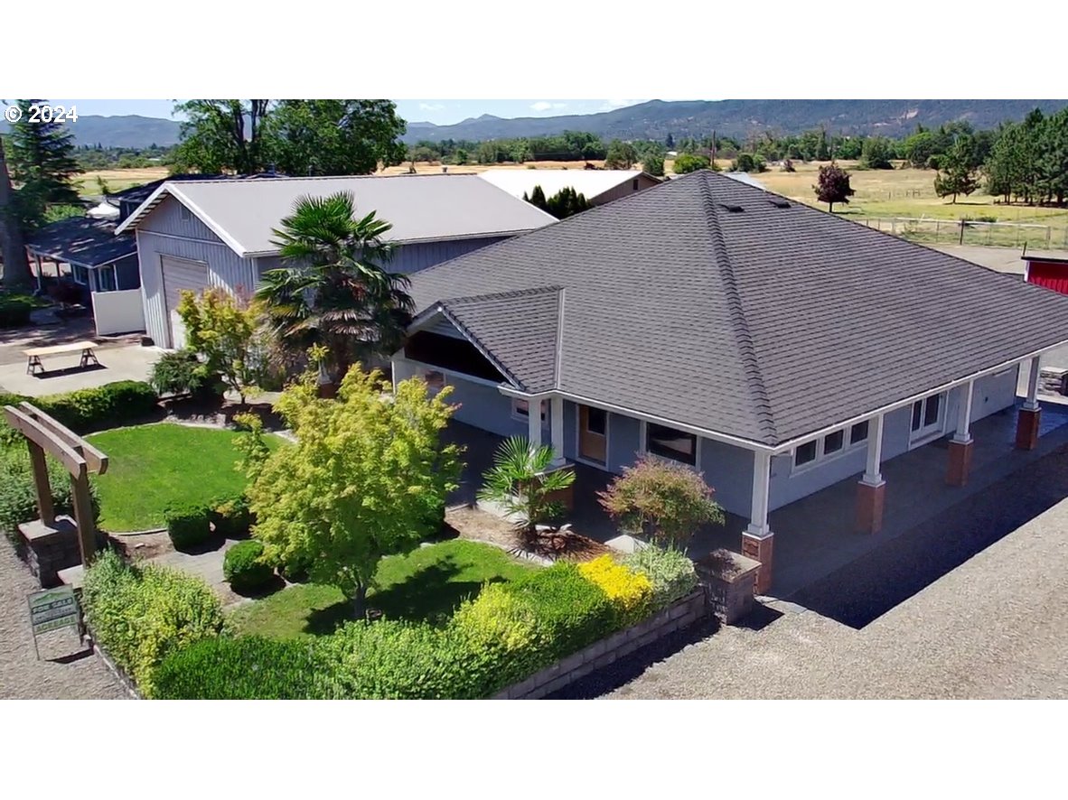 a aerial view of a house