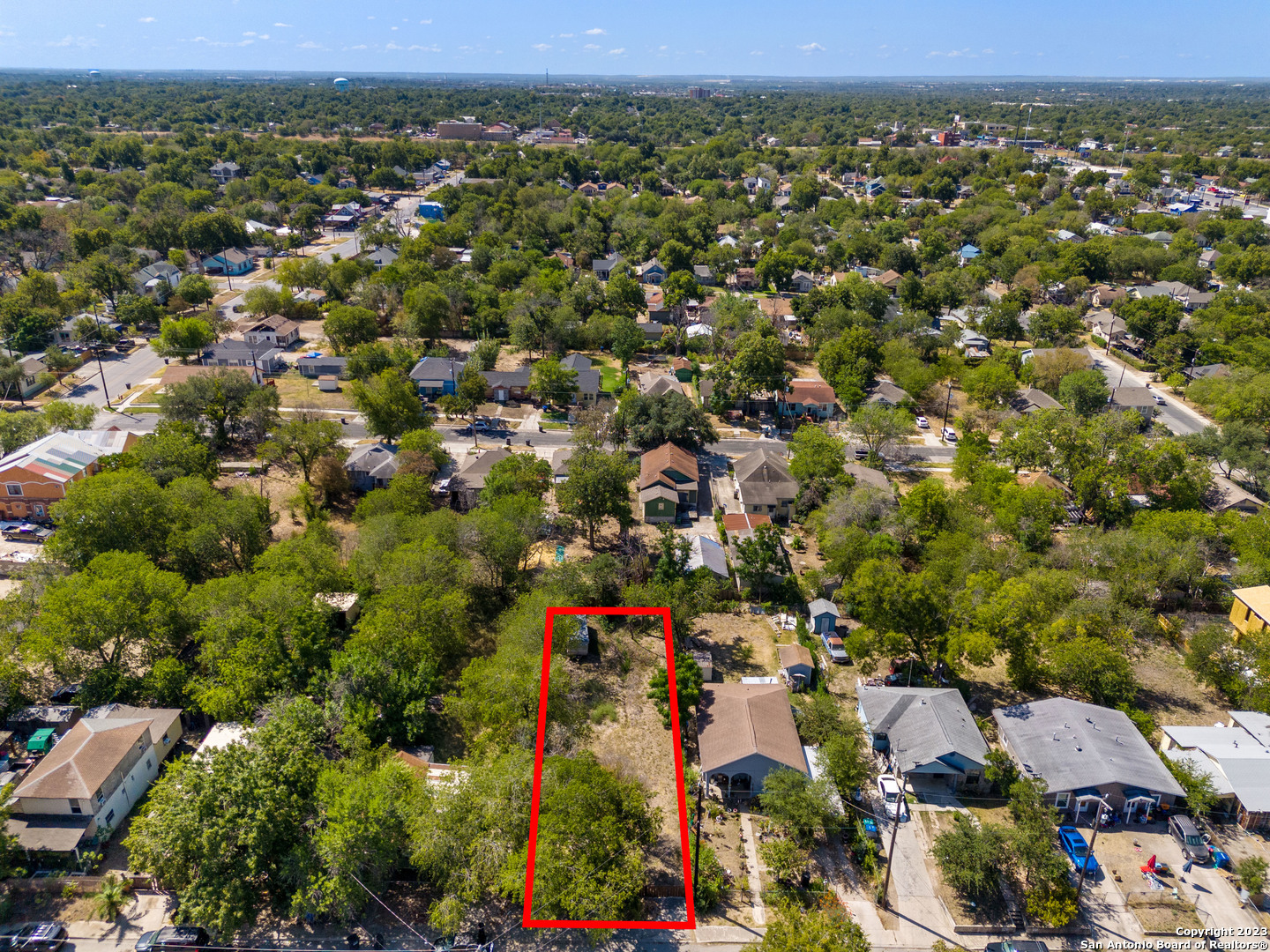 an aerial view of multiple house