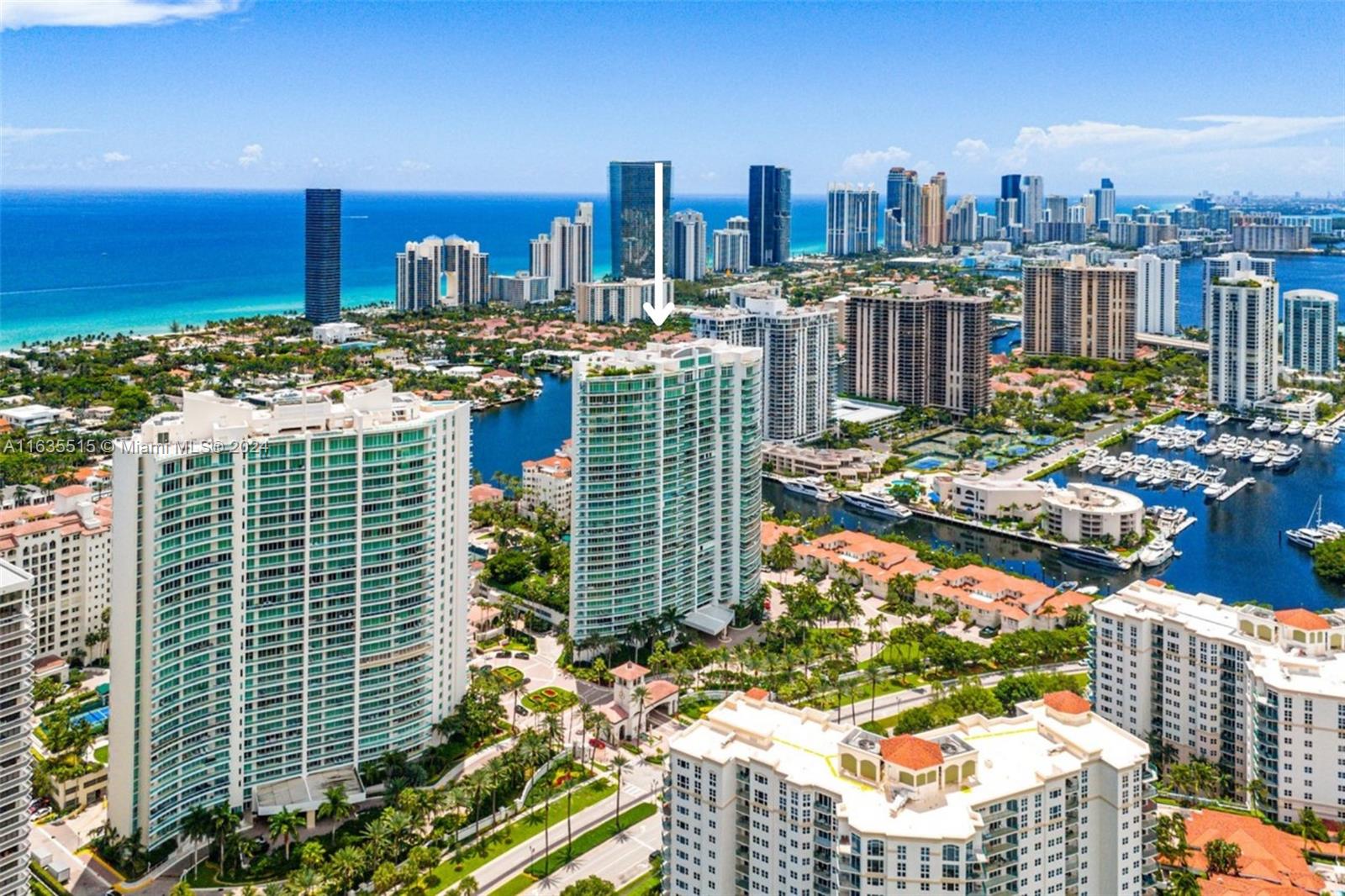 a view of a city with tall buildings