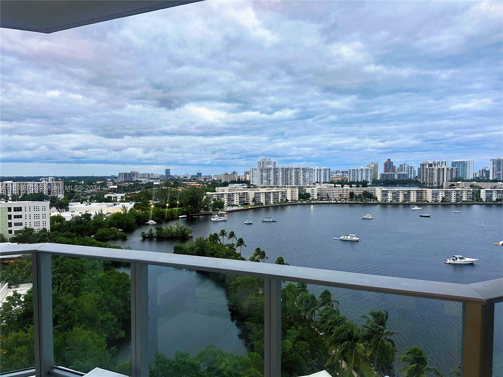 a view of a city and lake