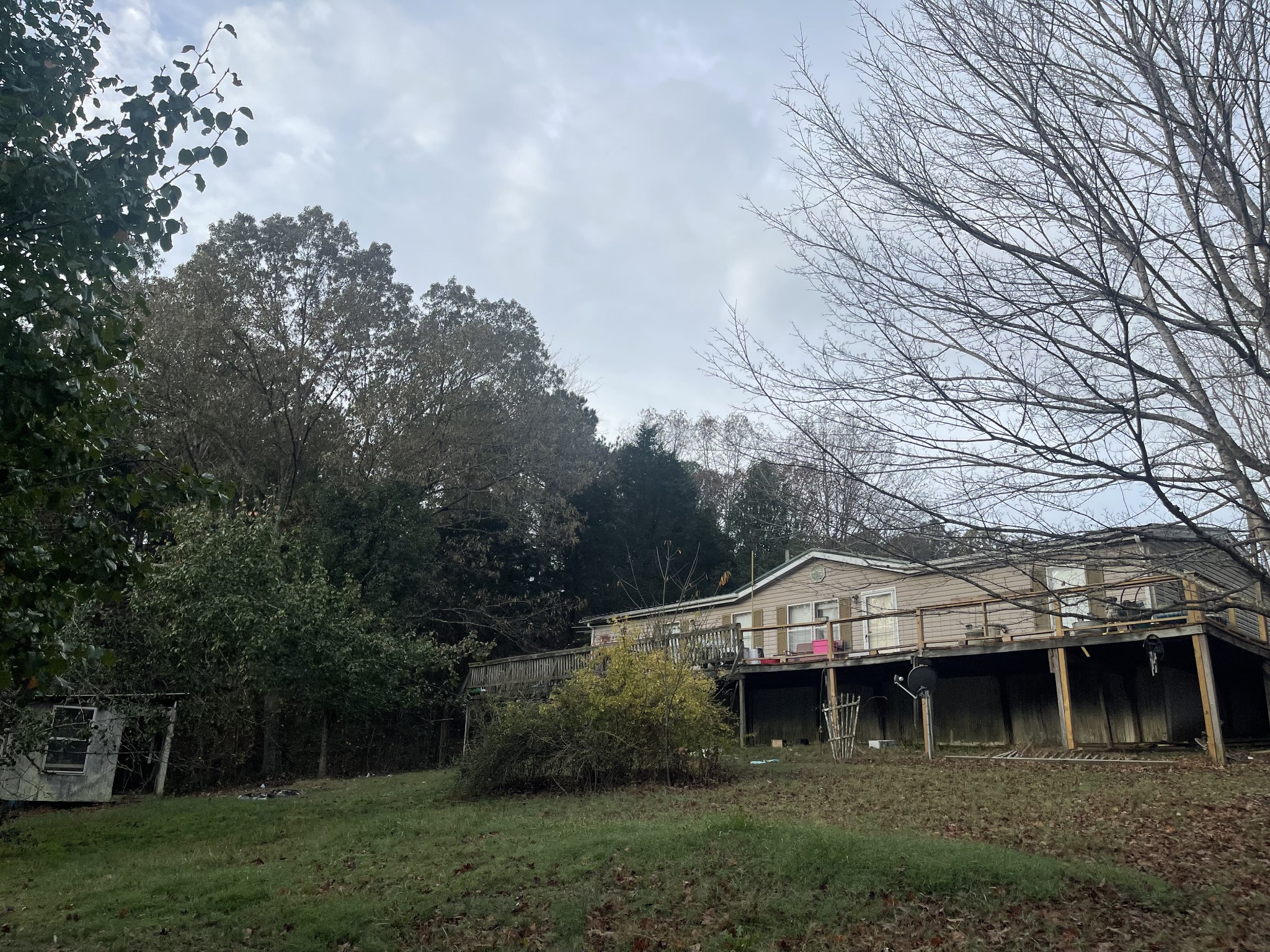 a view of a back yard