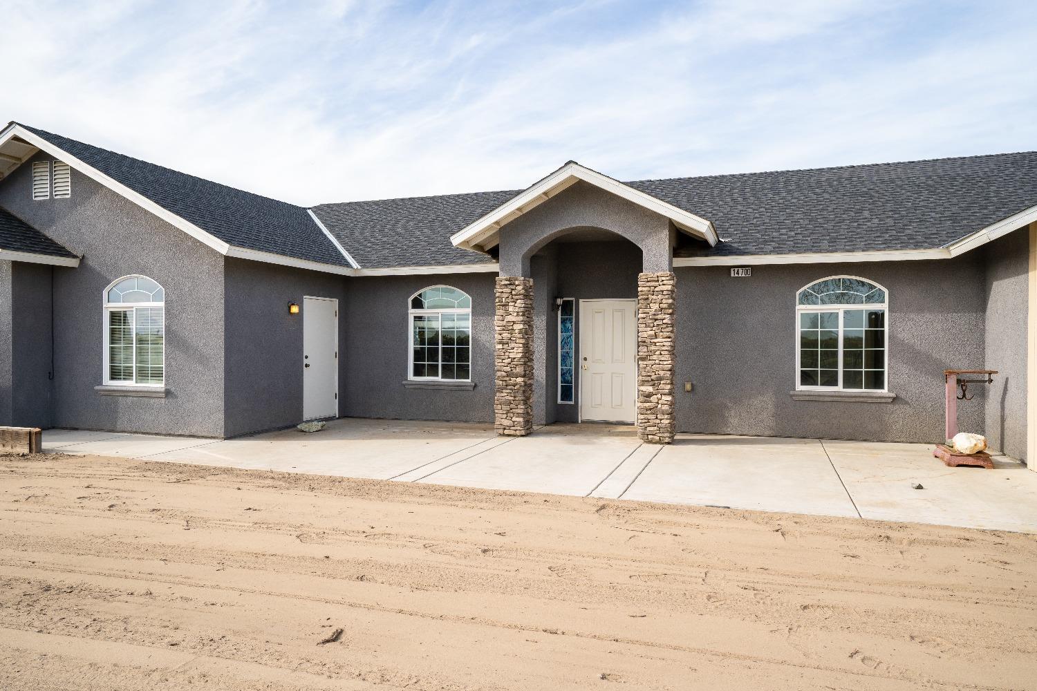 a front view of a house