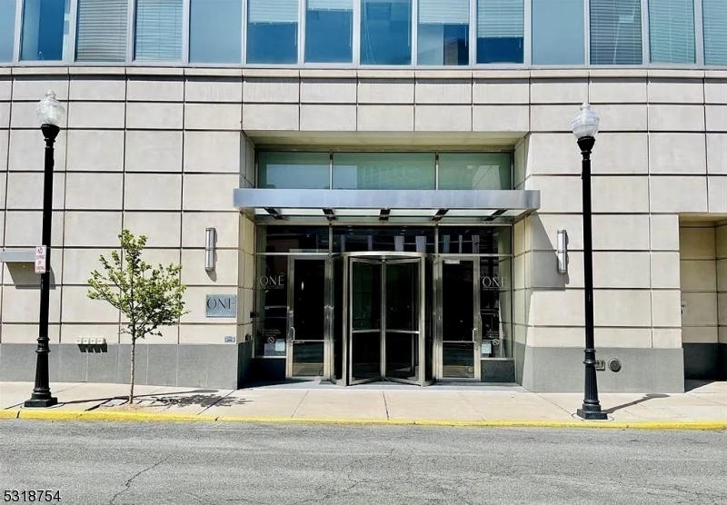 a view of a building entrance