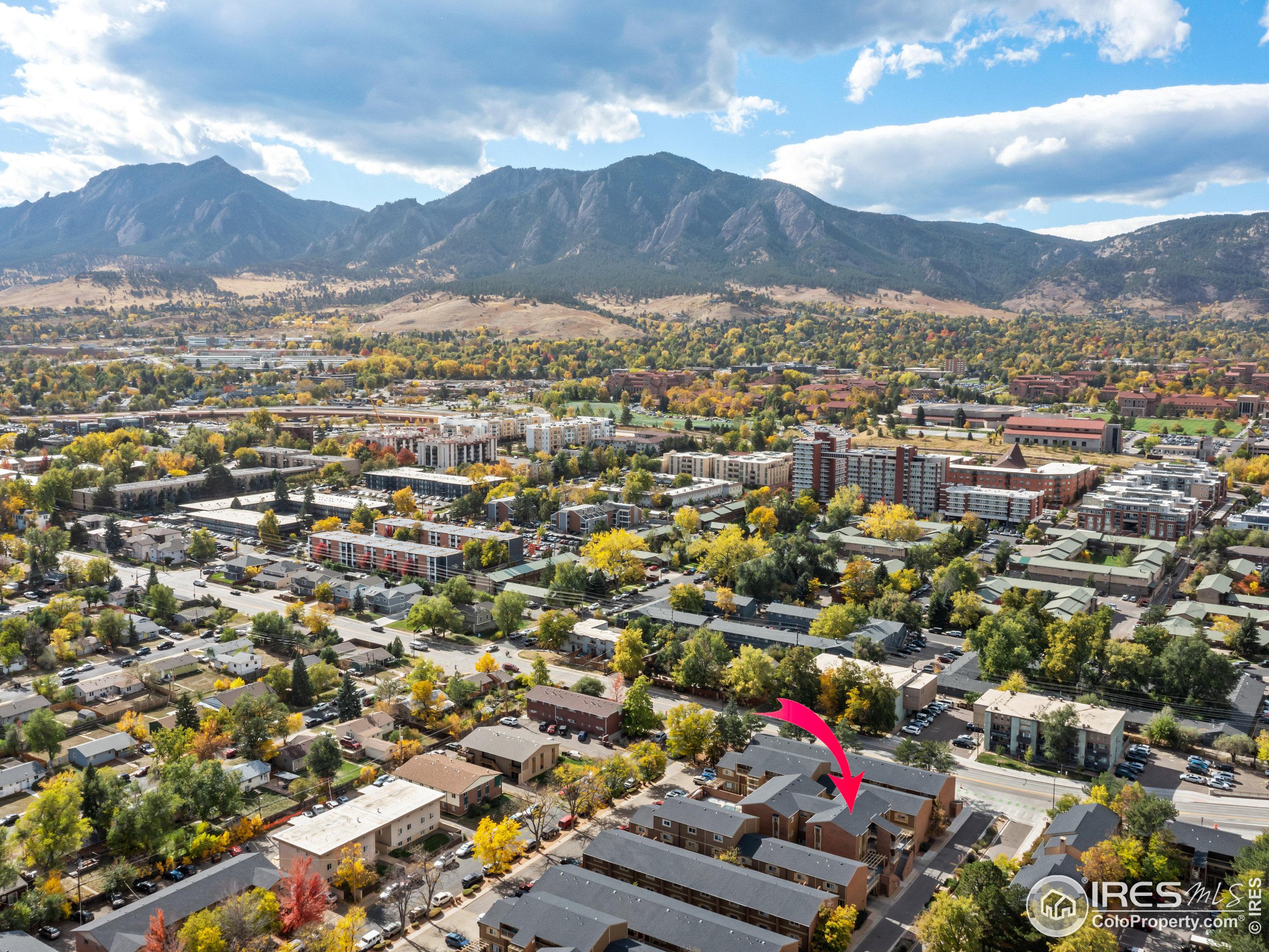 a view of city and mountain