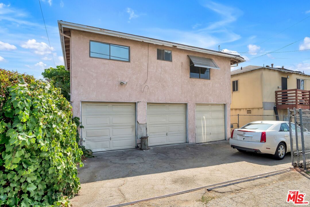 a view of a car garage