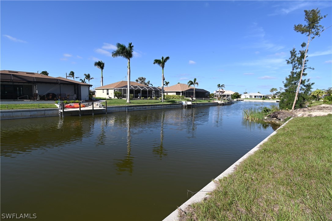 a view of a lake with houses