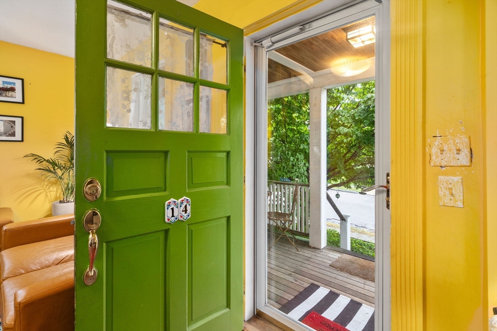 a view of a door and the front door